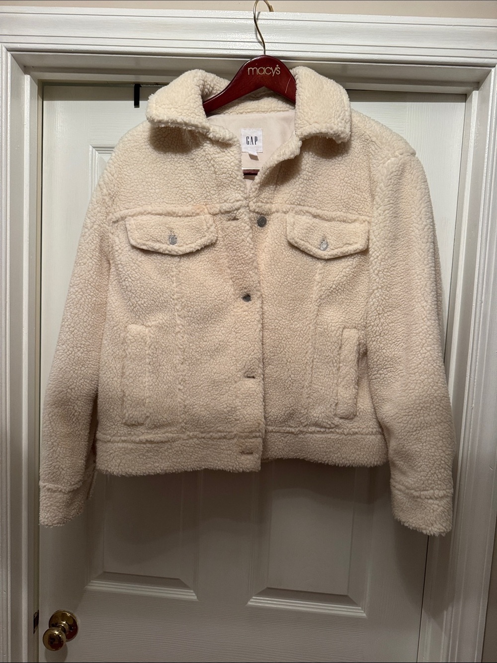 GAP Cream Sherpa Trucker Jacket